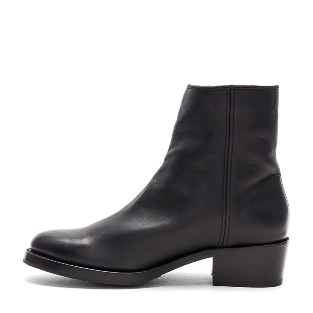 Frye Demi Zip Black Leather Chelsea Ankle Bootie - Picture 8 of 11